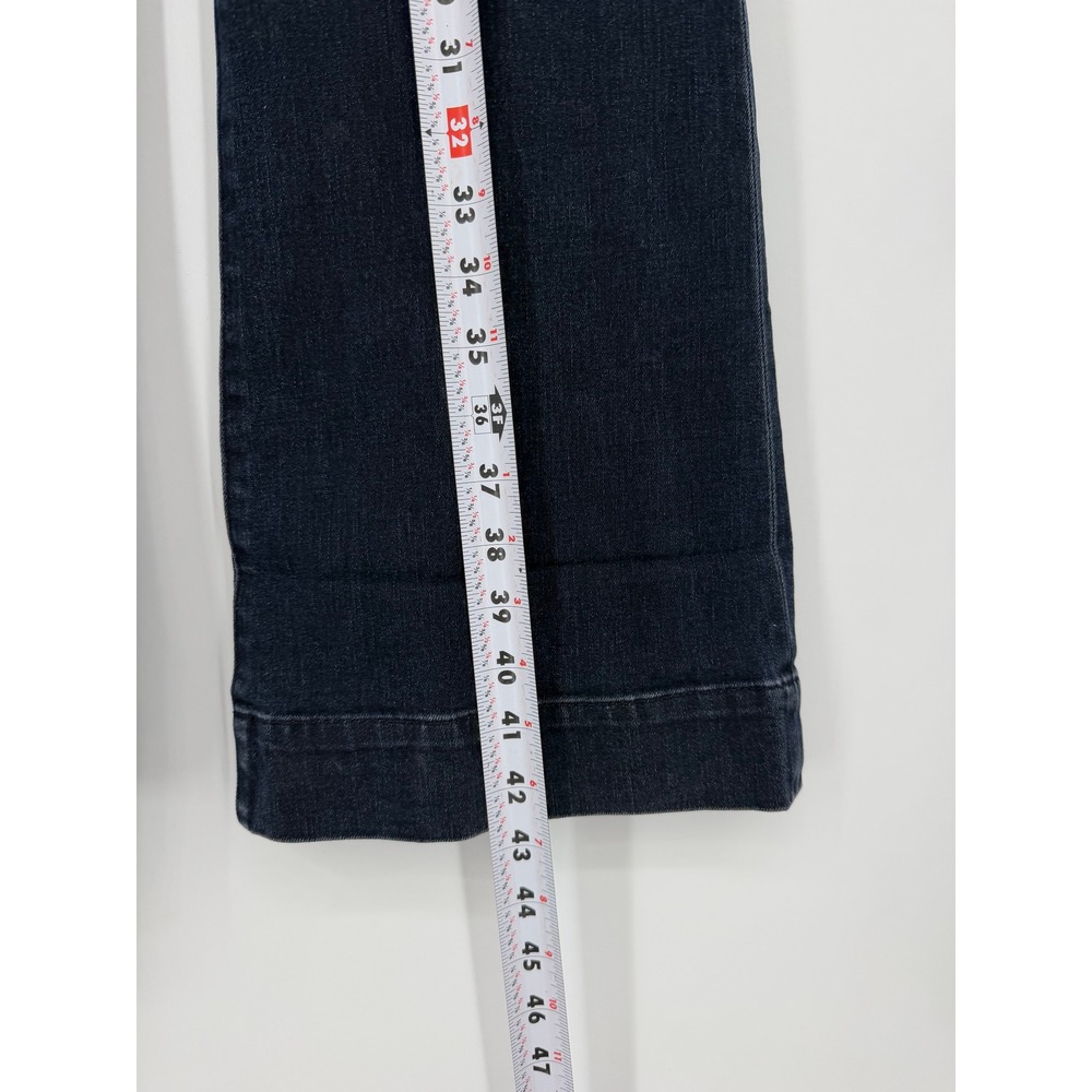 NEW GAP High Rise Flare Jeans Dark Wash Button Fly Stretch Denim 4/27R 652460-00 - Picture 12 of 14